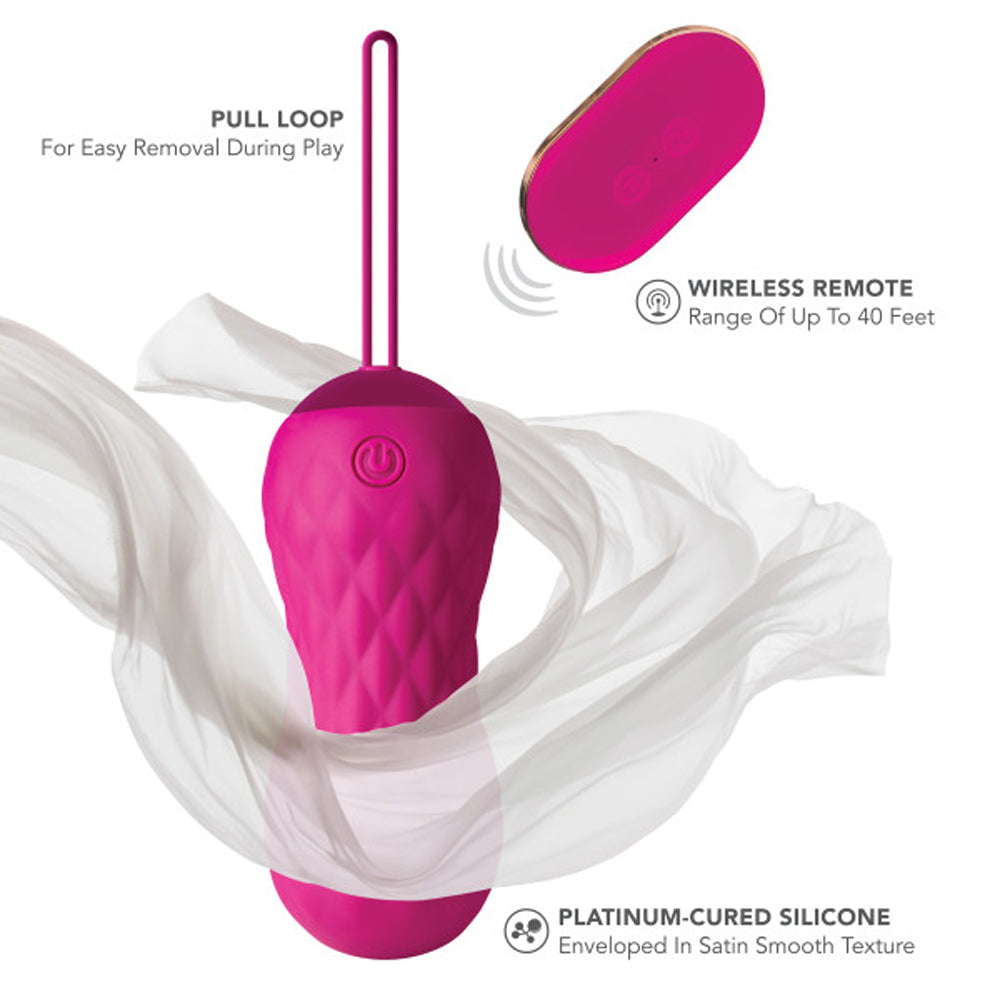 Blush Lush Carina Rechargeable Remote-Controlled Silicone Egg Vibrator Velvet - Fantasies Boutique