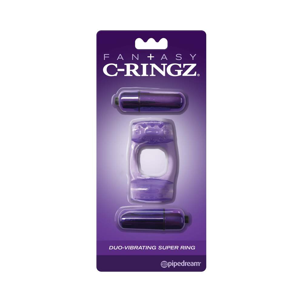 Fantasy C-Ringz Duo-Vibrating Super Ring With Dual Bullets Purple - Fantasies Boutique