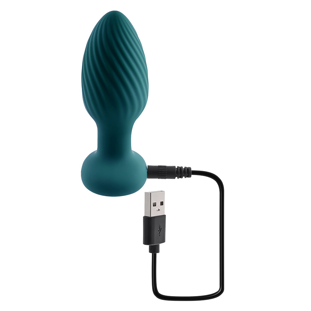 Playboy Spinning Tail Teaser Vibrating Rotating Anal Plug Salute - Fantasies Boutique