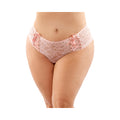 Magnolia Crotchless Lace Boyshort With Lace-Up Panel Details Light Pink Queen - Fantasies Boutique