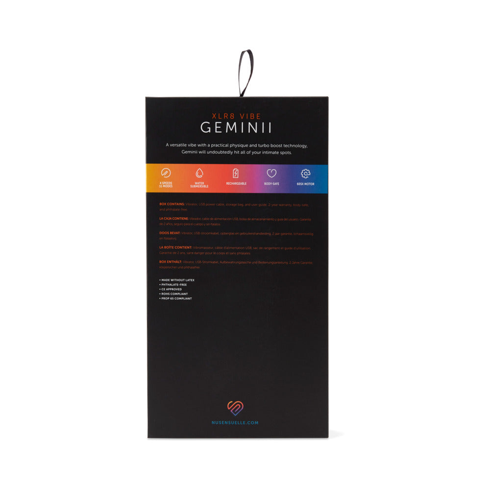 Nu Sensuelle Geminii Xlr8 14 Func Double Motor Vibe - Ultra Violet - Fantasies Boutique