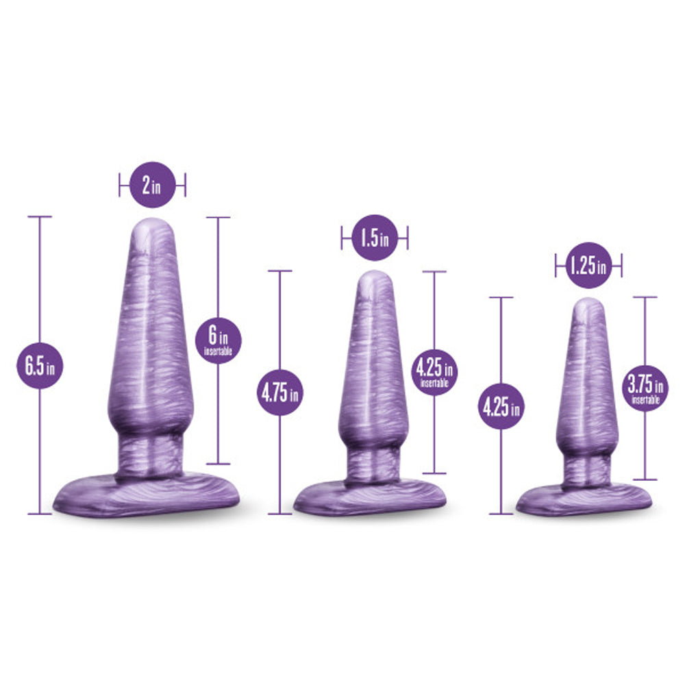 Blush B Yours 3-Piece Anal Trainer Kit Purple Swirl