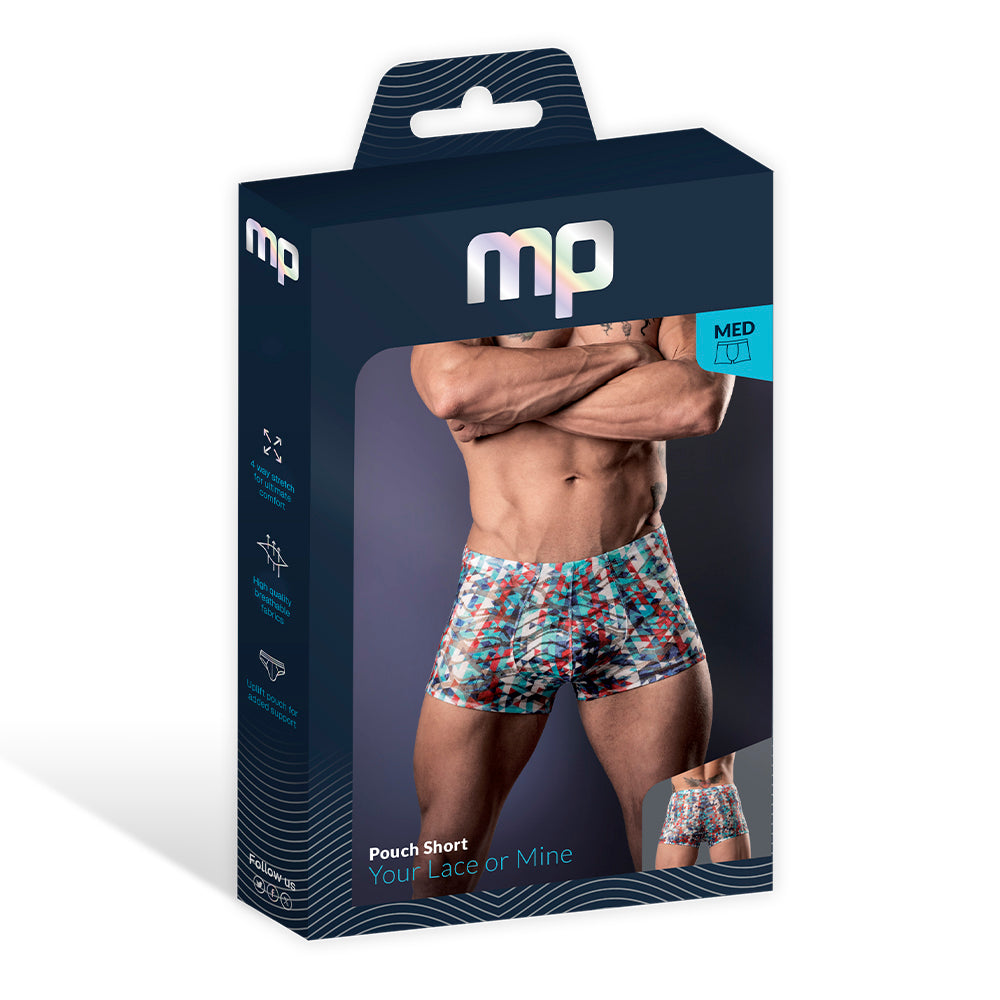 Male Power Your Lace Or Mine Pouch Short Geometric S
