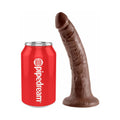 King Cock 7 in. Cock Realistic Dildo With Suction Cup Brown - Fantasies Boutique