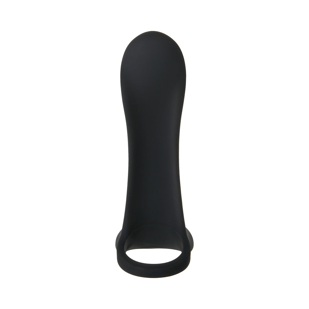 Zero Tolerance Cock Armor Rechargeable Vibrating Silicone Cock Sheath Black - Fantasies Boutique