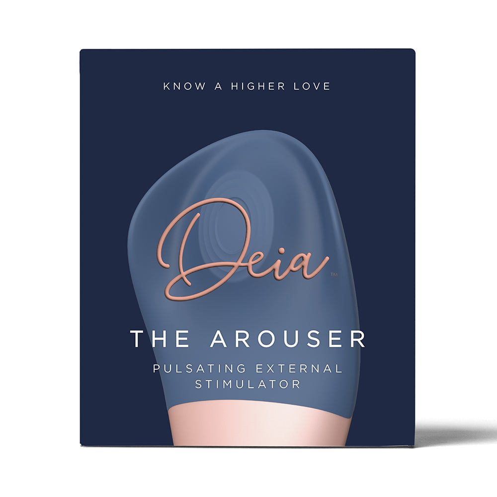 Deia The Arouser Pulsating External Stimulator Silicone Blue - Fantasies Boutique