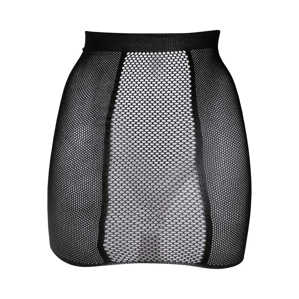 Le Desir Bliss High-Waist Fishnet Skirt Black O/S - Fantasies Boutique