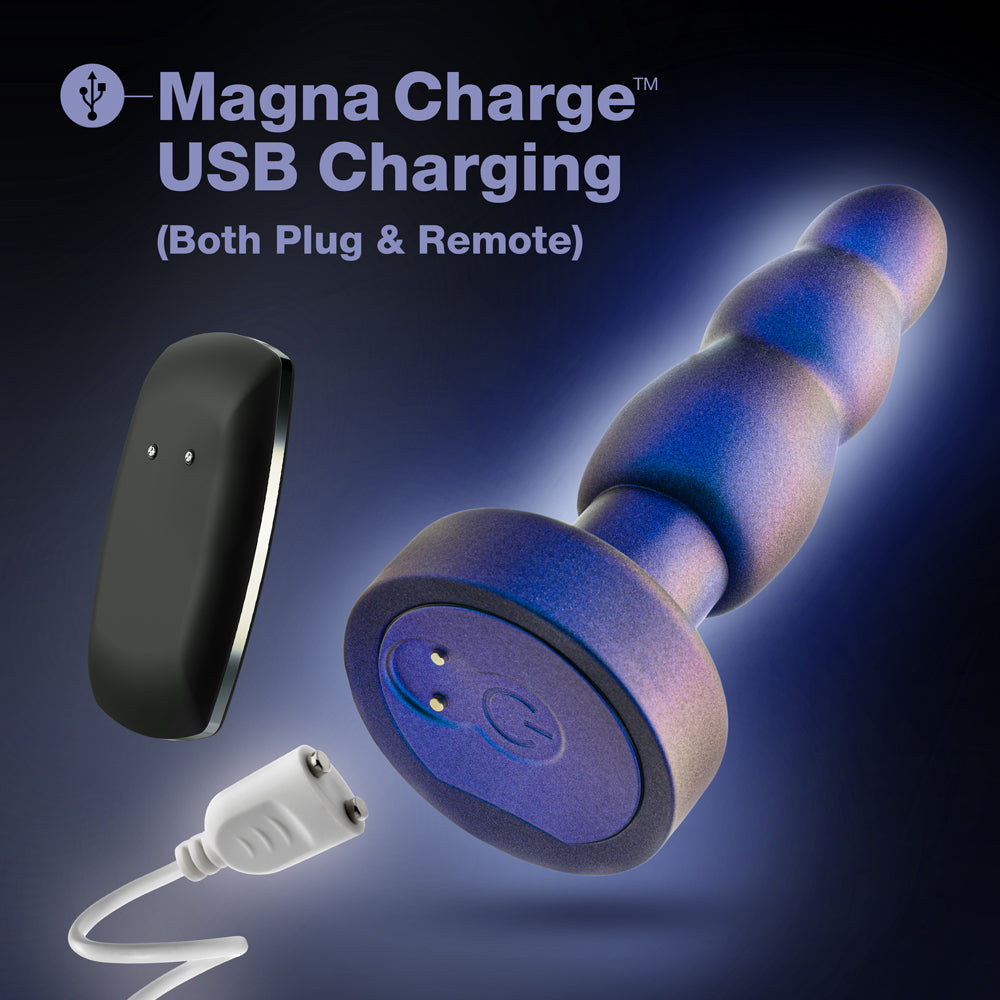 Anal Adventures Matrix Kinetik Plug with Remote Space Age Blue - Fantasies Boutique