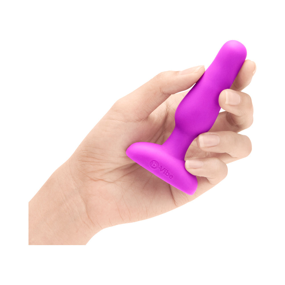 b-Vibe Novice Rechargeable Remote-Controlled Vibrating Silicone Anal Plug Fuchsia - Fantasies Boutique