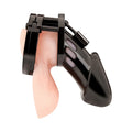 Blue Line Acrylic Chastity Cage Black - Fantasies Boutique