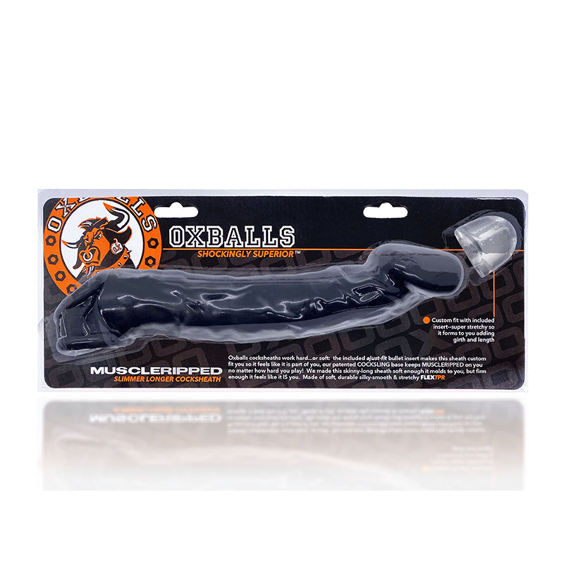 Oxballs Muscle Ripped Cocksheath Black - Fantasies Boutique