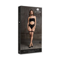 Le Desir Shade Ananke XII Choker, Bandeau Top & Panty with Garters Black O/S - Fantasies Boutique