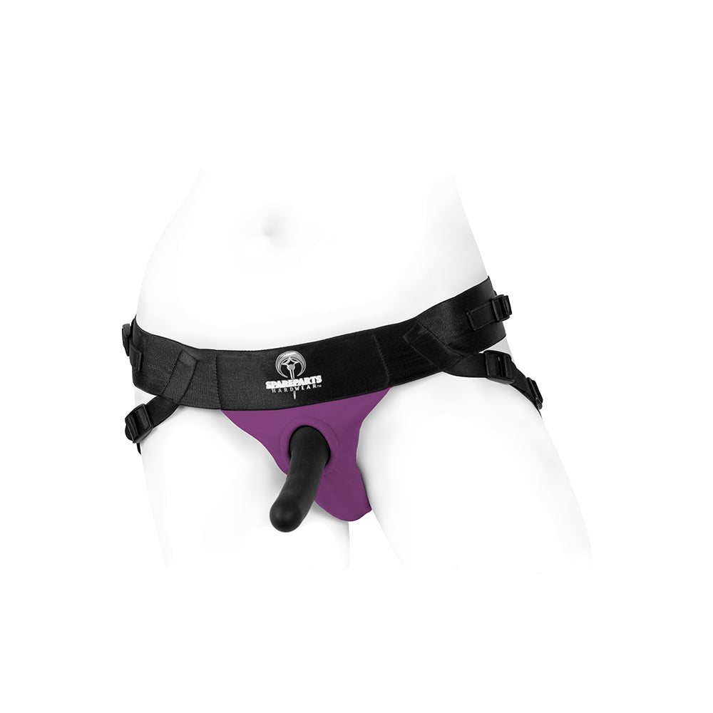 SpareParts Joque Double Strap Harness Purple Size B - Fantasies Boutique