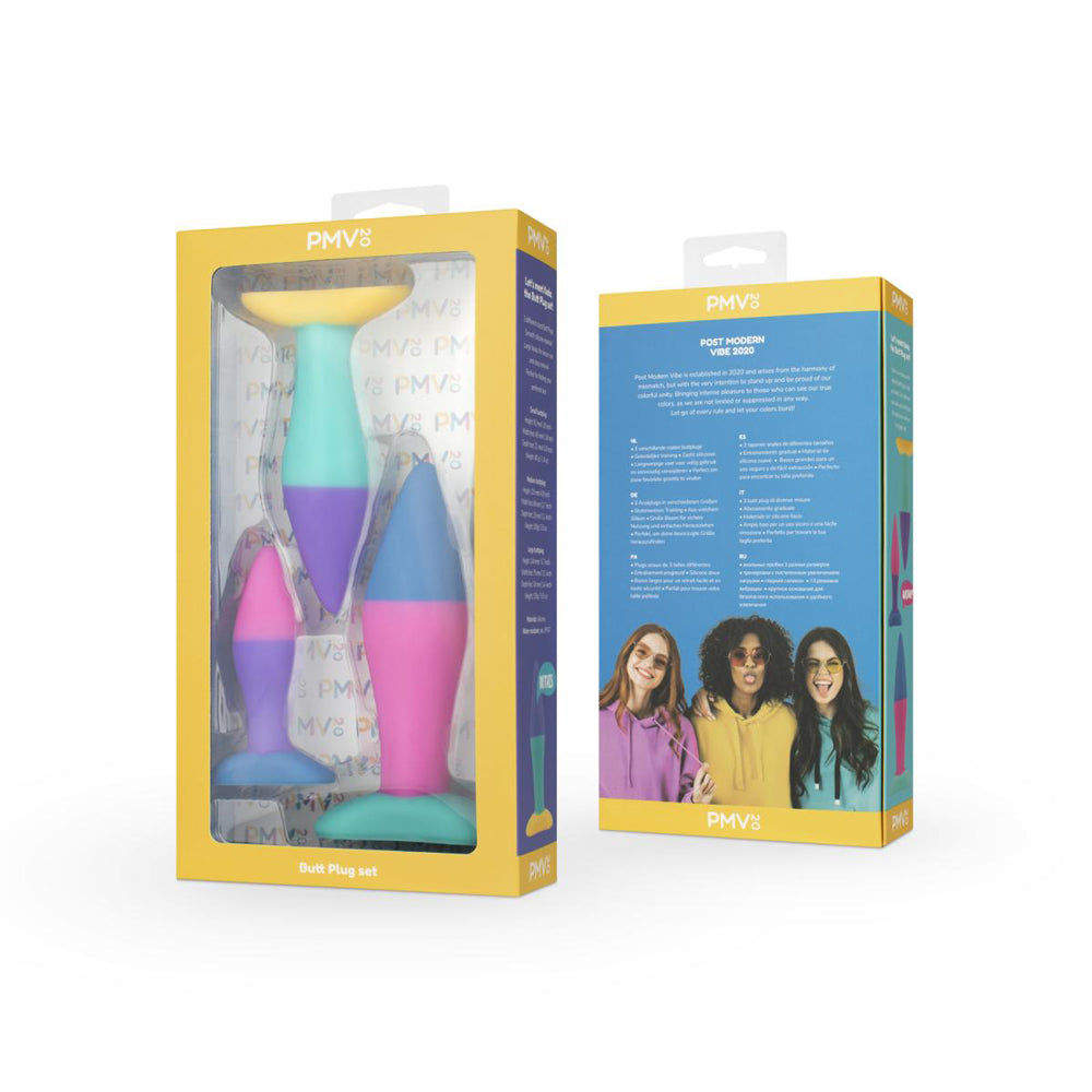 PMV20 Koda 3-Piece Butt Plug Set Multicolor - Fantasies Boutique
