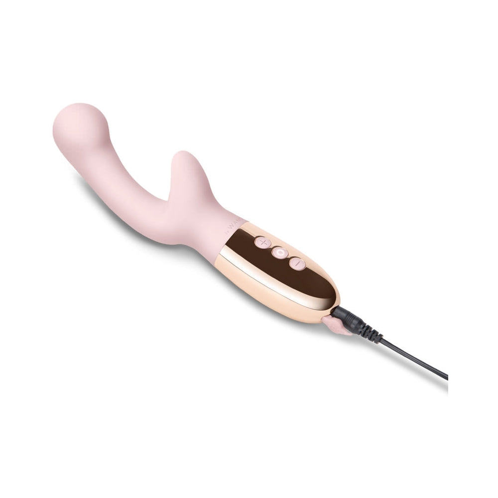 Le Wand XO Rechargeable Wave Silicone Dual Stimulation Vibrator Rose Gold - Fantasies Boutique
