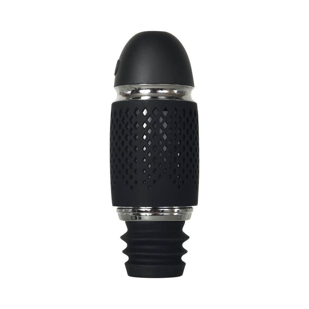 Evolved Thrust & Go Thrusting Vibrator With 2 Shafts and Suction Cup Base Black - Fantasies Boutique