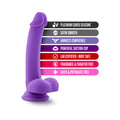 Blush Ruse D Thang Semi-Realistic 7.75 in. Silicone Dildo with Balls & Suction Cup Purple