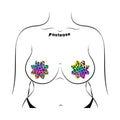 Pastease Rainbow Cheetah Leopard Print Petal Breast Pasties