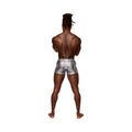 Male Power S'naked Pouch Short Silver/Black XL - Fantasies Boutique