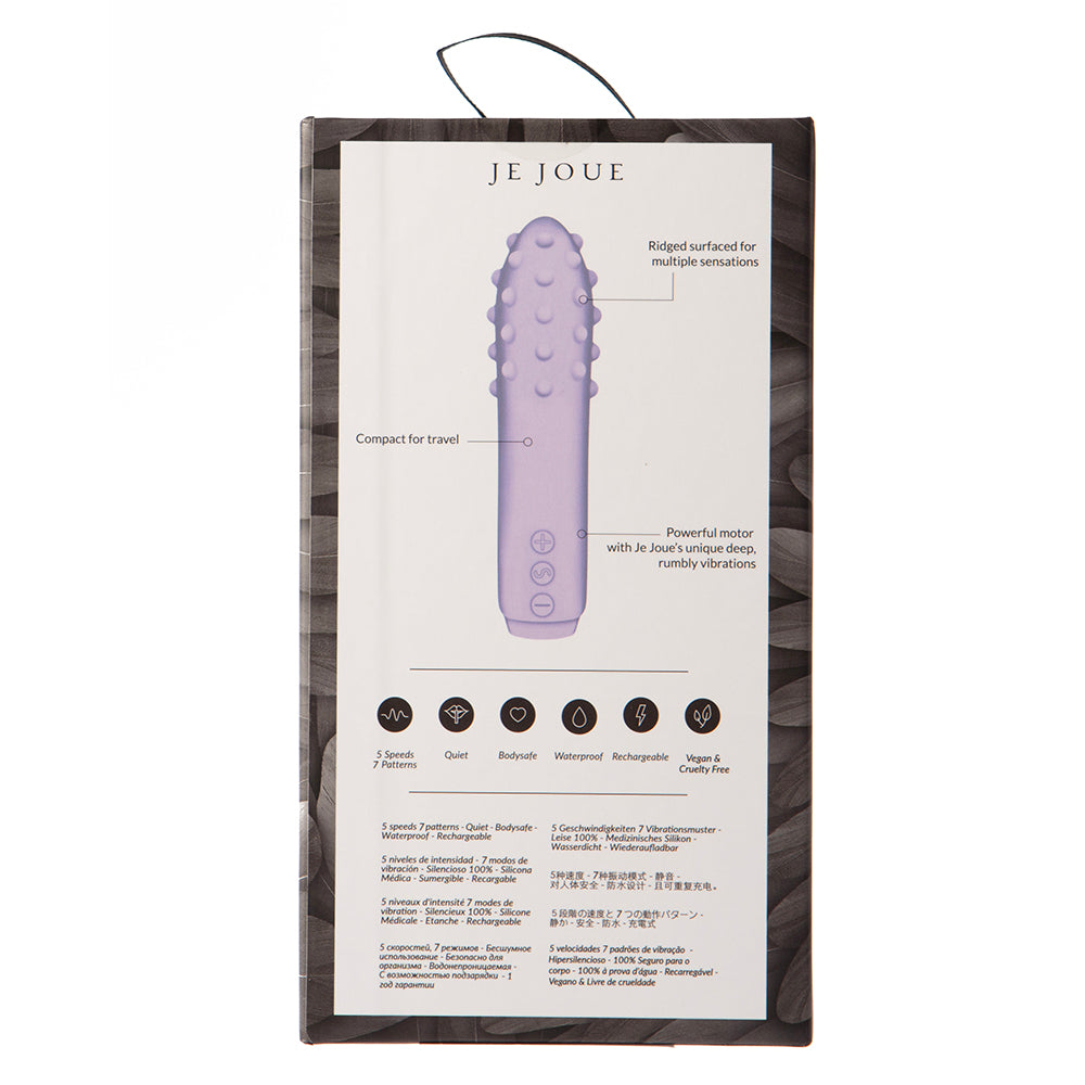 Je Joue Duet Rechargeable Silicone Multi-Surfaced Bullet Vibrator Lilac - Fantasies Boutique