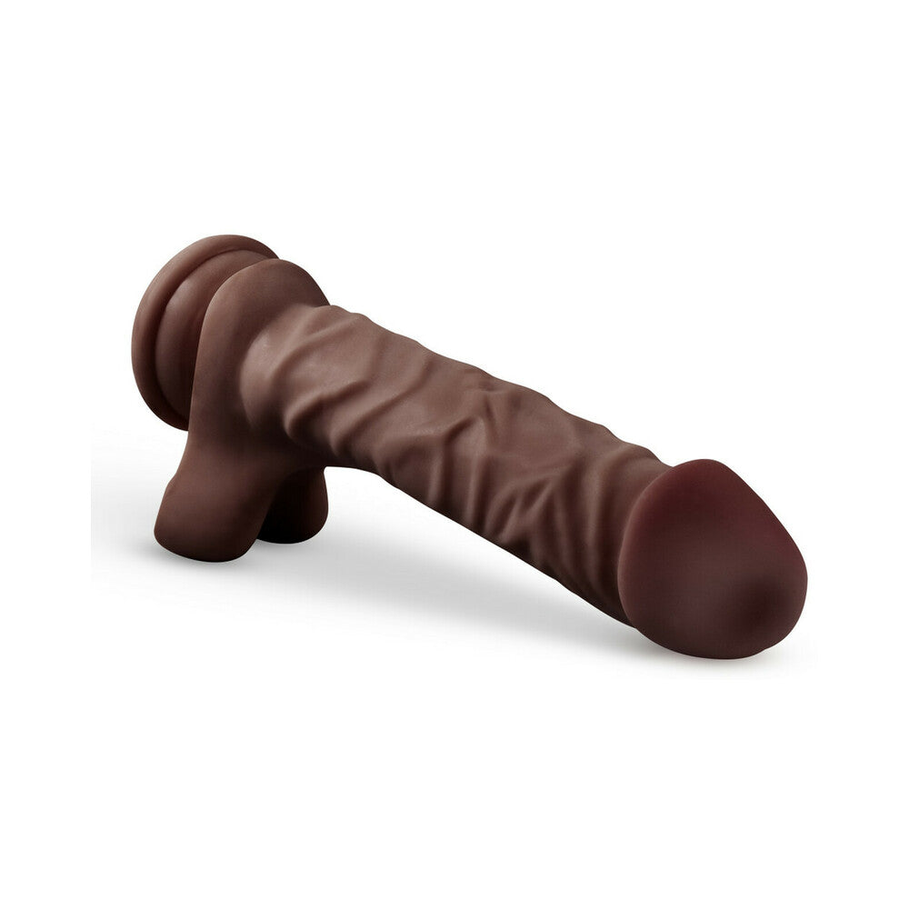 Blush Loverboy The DJ Realistic 9 in. Dildo with Balls & Suction Cup Brown - Fantasies Boutique