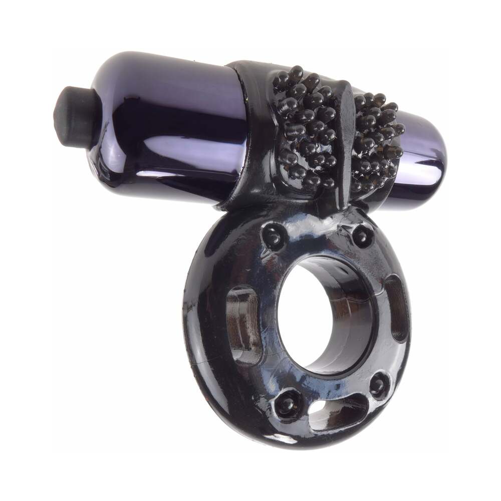 Pipedream Fantasy C-Ringz Vibrating Super Ring With Bullet Black - Fantasies Boutique