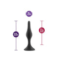 Anal Adventures Platinum Silicone Beginner Plug Small Black - Fantasies Boutique
