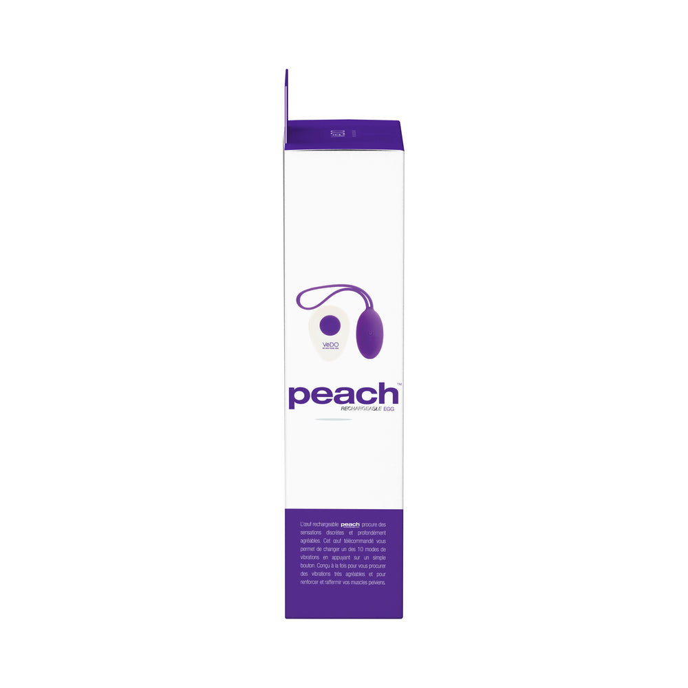 VeDO Peach Rechargeable Egg Vibe - Into You Indigo - Fantasies Boutique