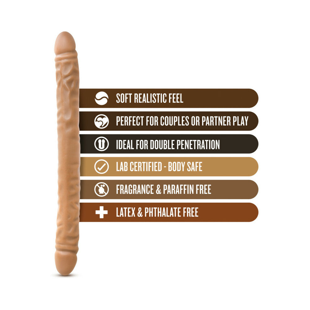 Blush Dr. Skin 18 in. Double Dildo Tan - Fantasies Boutique