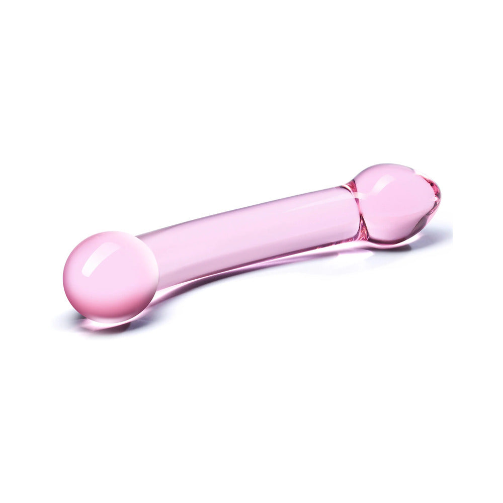 Glas 7.25 in. Double Trouble Purple Glass Dildo - Fantasies Boutique