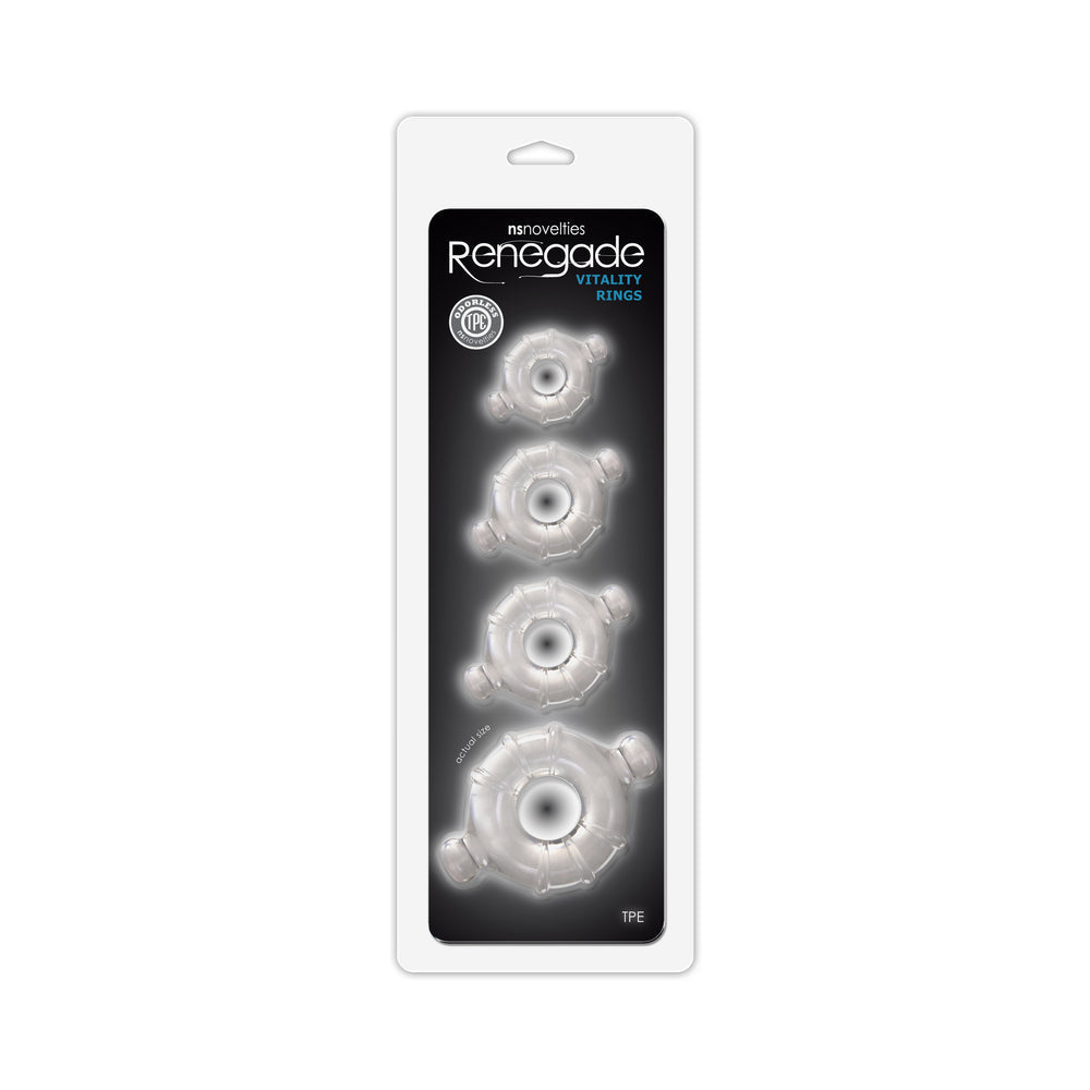 Renegade Vitality Rings 4-Pack Clear - Fantasies Boutique