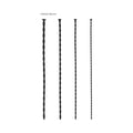 Ouch! Urethral Sounding Beginner Silicone Spiral Screw Plug Set Black 3 mm / 4 mm / 5 mm / 6 mm