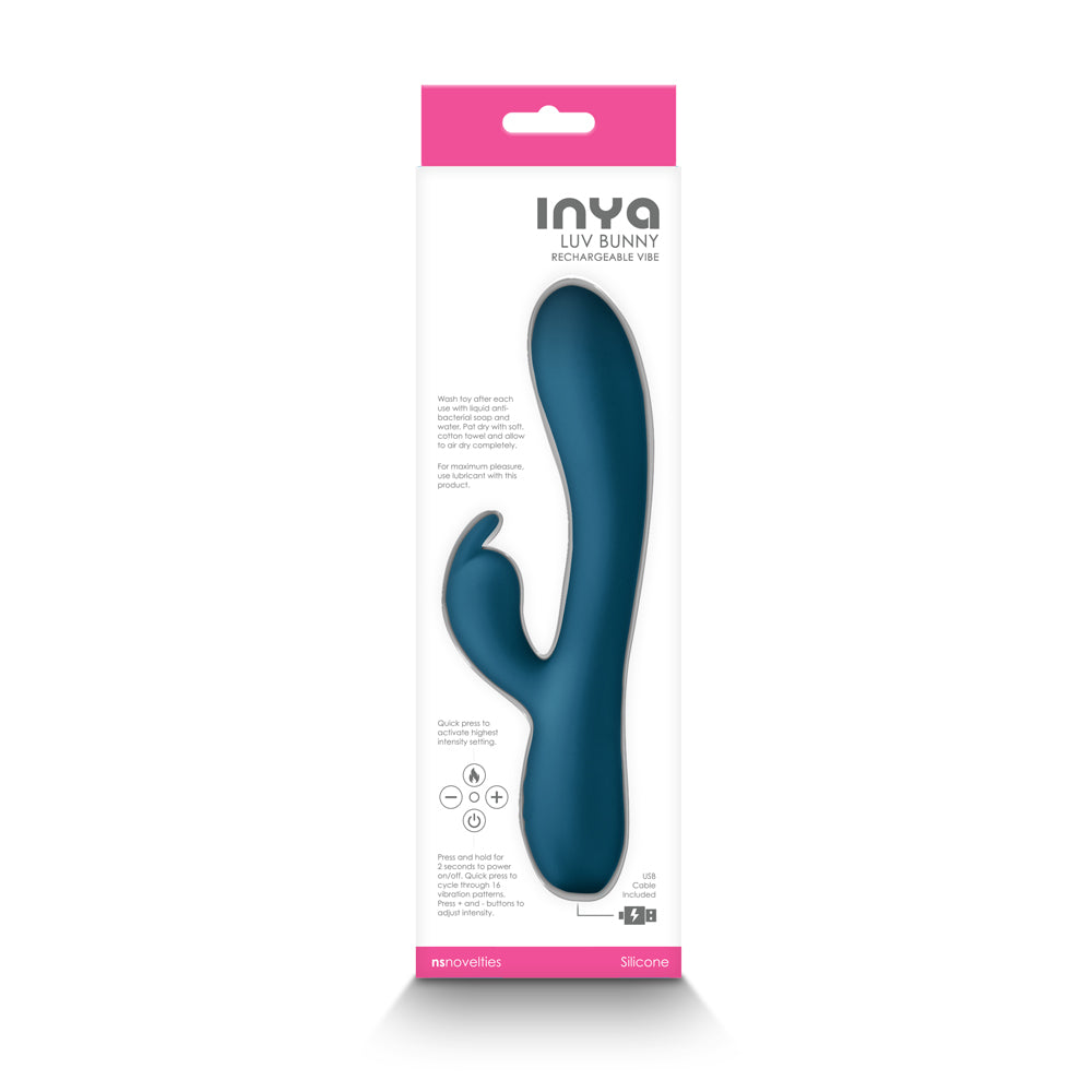 INYA Luv Bunny Rechargeable Vibe Dark Teal - Fantasies Boutique