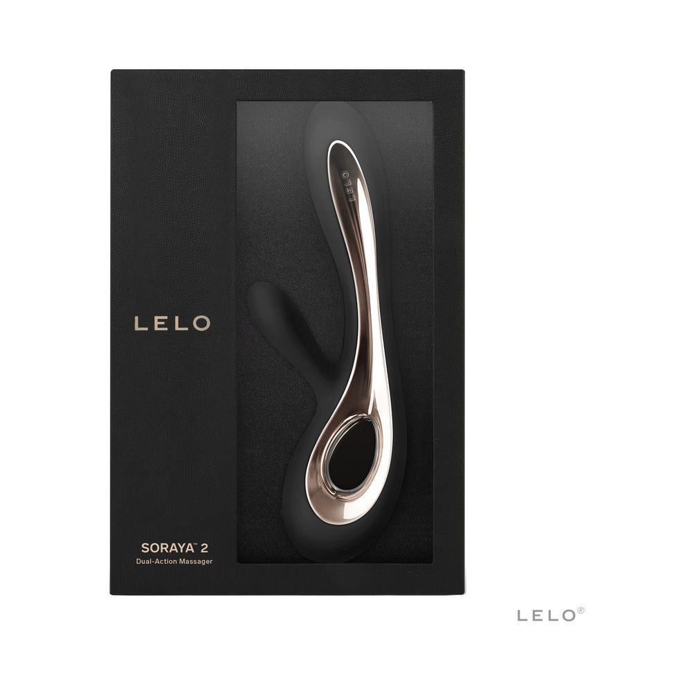 LELO SORAYA 2 Rechargeable Rabbit Vibrator Black - Fantasies Boutique
