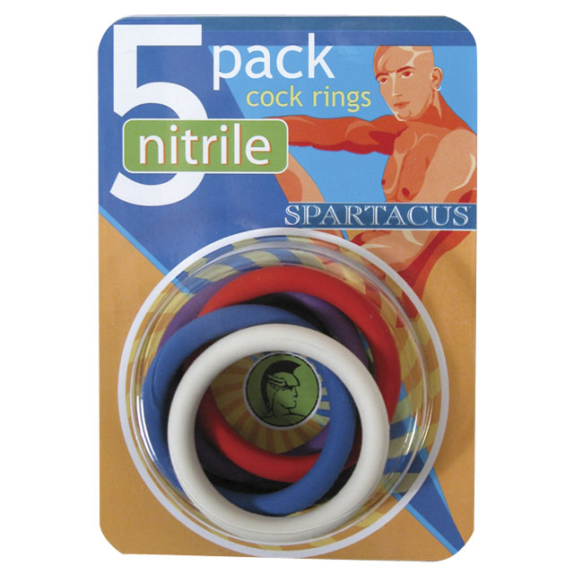 Spartacus Nitrile Cock Rings (5 Per Package/1 1/4in each) - Fantasies Boutique