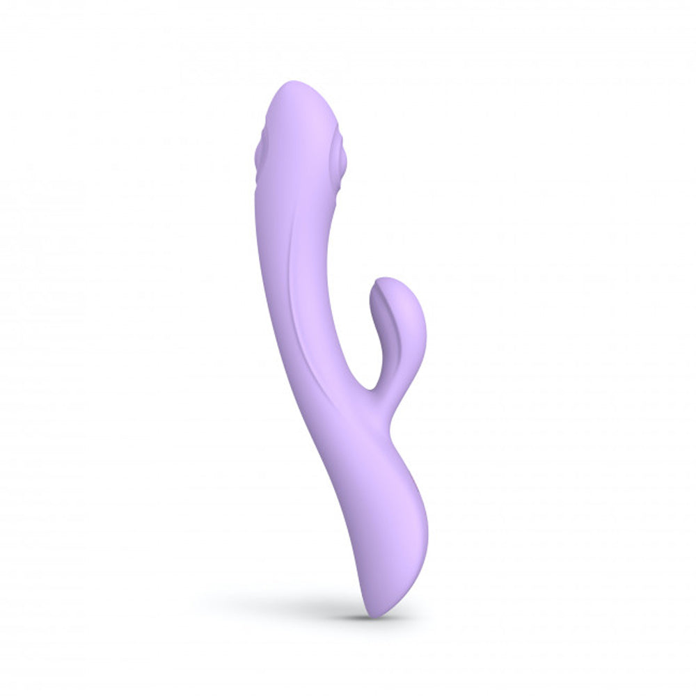 Love to Love Bunny & Clyde Rechargeable Tapping Rabbit Silicone Vibrator Viva Mauve - Fantasies Boutique