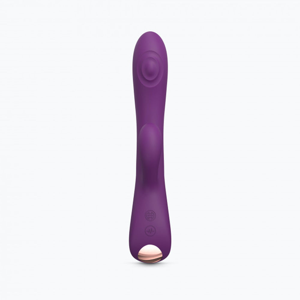 Love to Love Bunny & Clyde Rechargeable Tapping Rabbit Silicone Vibrator Purple Rain - Fantasies Boutique