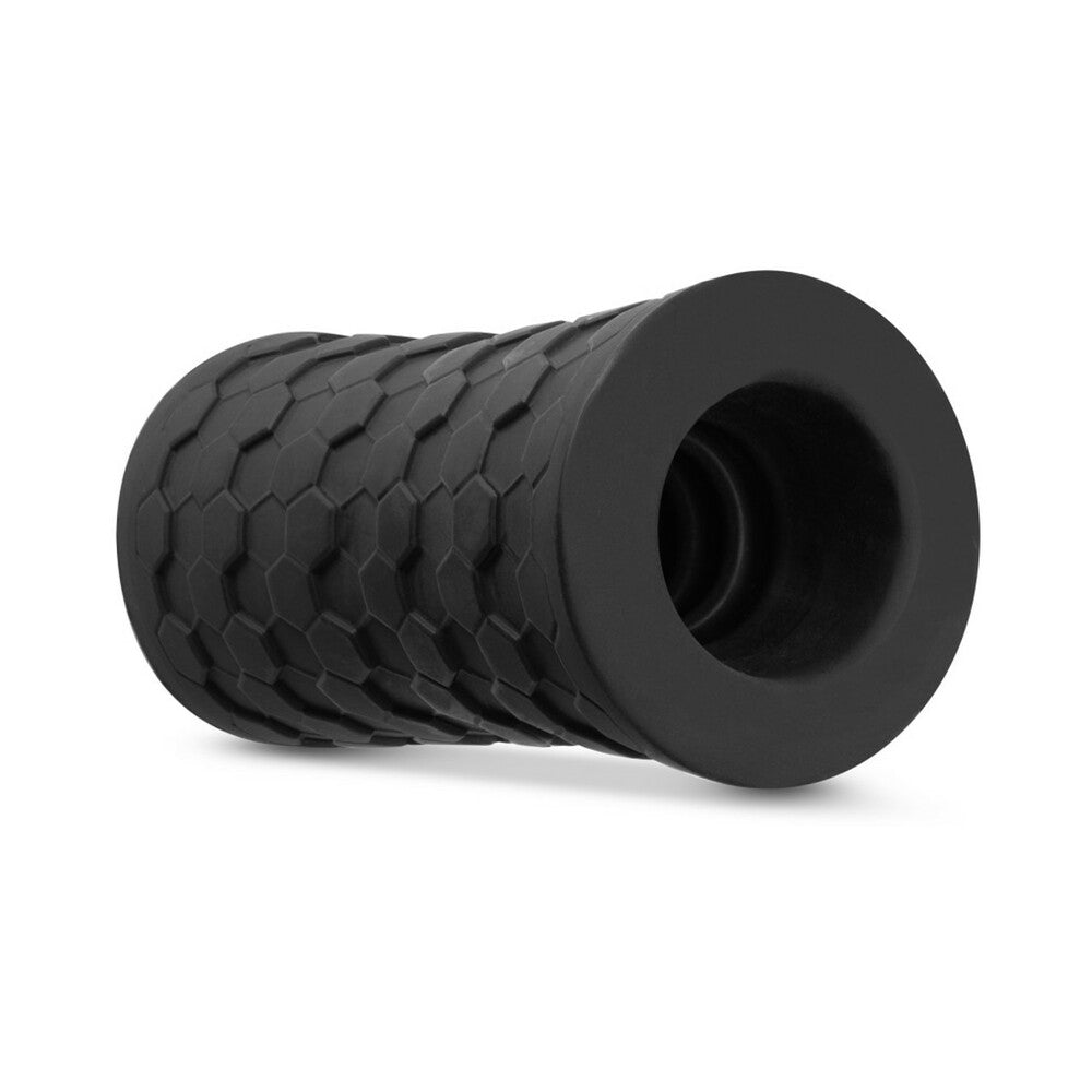 Blush M Elite Platinum Hekx Silicone Stroker Black - Fantasies Boutique