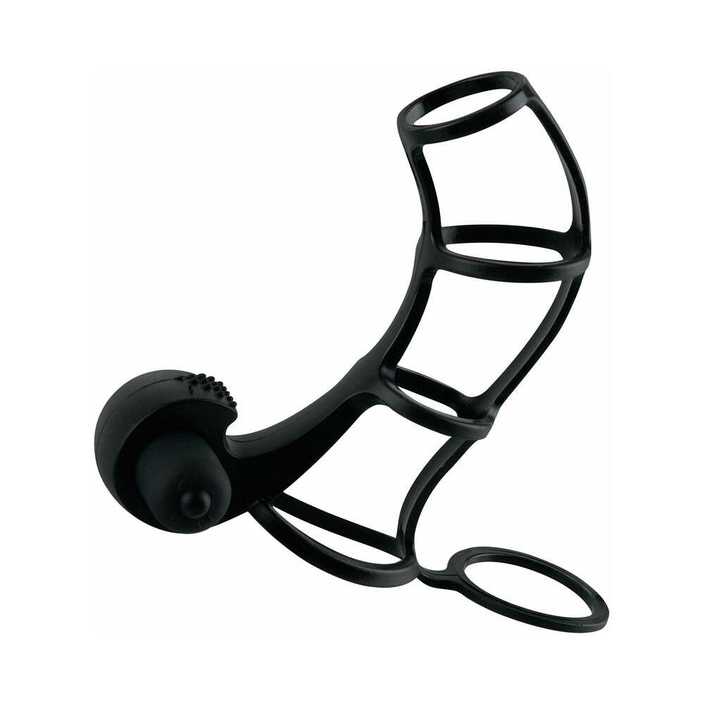 Fantasy X-tensions Vibrating Deluxe Silicone Power Cage Black - Fantasies Boutique