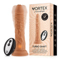 FemmeFunn Vortex Turbo Shaft 2.0 8 in. Vibrating Rotating Dildo Beige - Fantasies Boutique