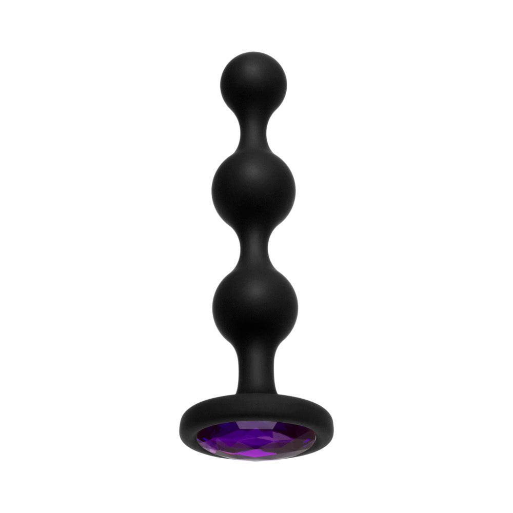 Booty Bling Jeweled Wearable Silicone Beads Purple - Fantasies Boutique