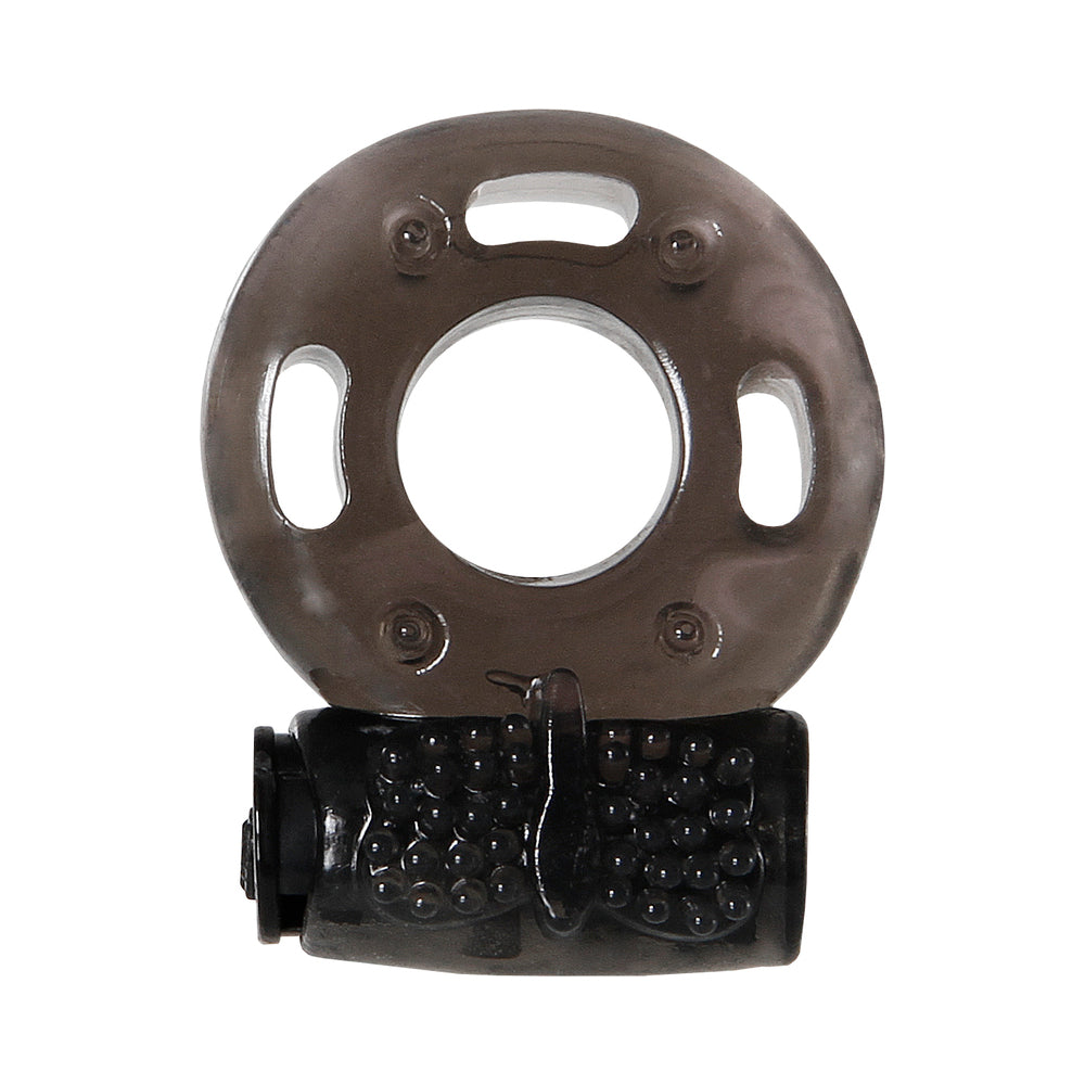 Evolved One Night Stand Ring of Fire Vibrating Cockring Smoke - Fantasies Boutique