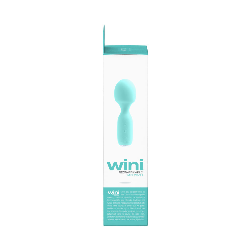 Vedo Wini Rechargeable Mini Wand Tease Me Turquoise - Fantasies Boutique