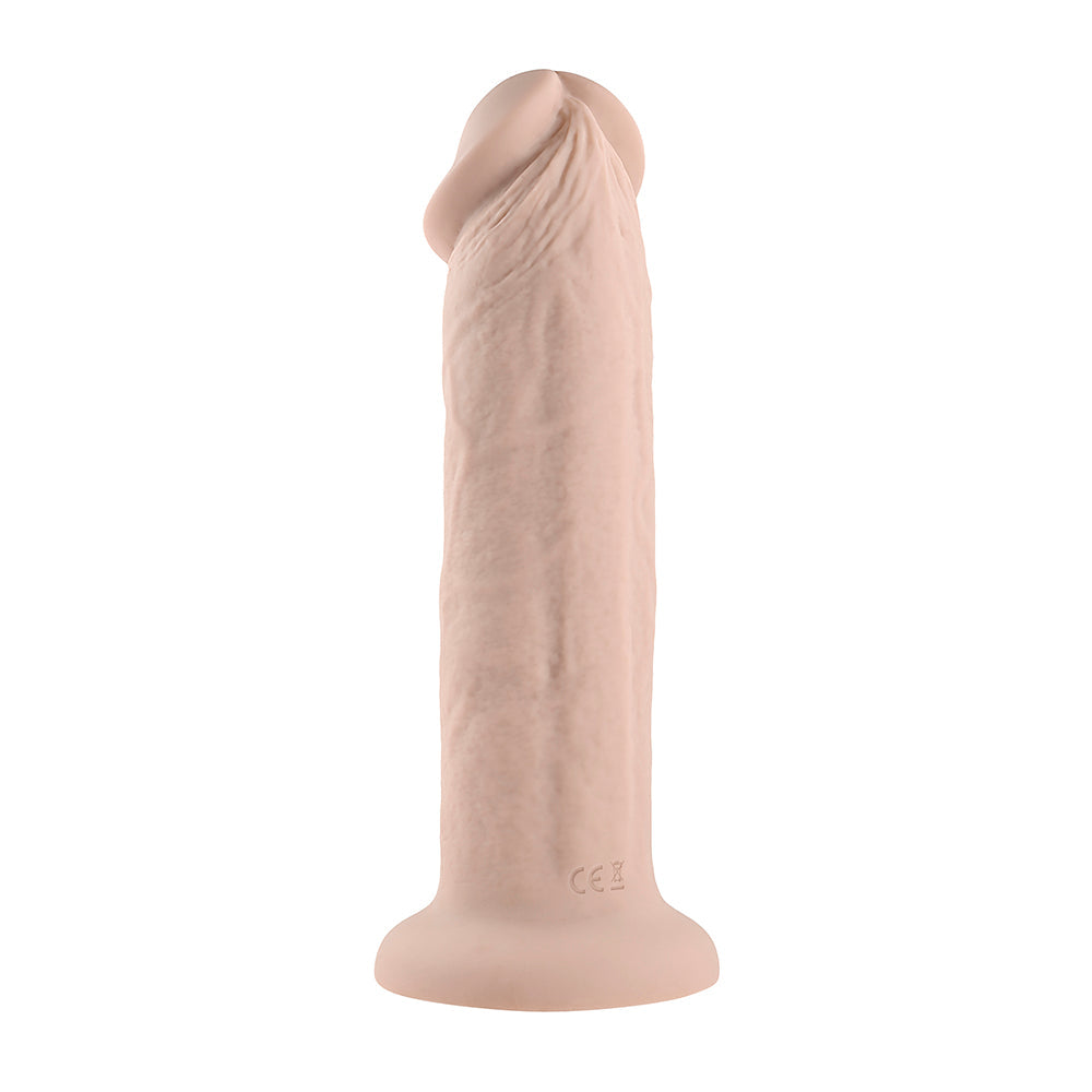 Evolved Girthy Rechargeable Vibrating 7 in. Silicone Dildo Light - Fantasies Boutique