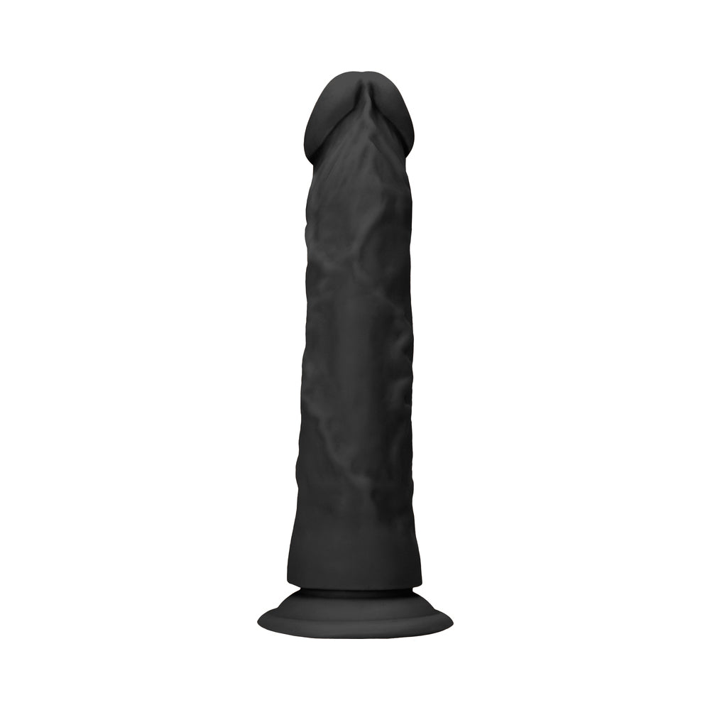 RealRock Realistic 7 in. Dildo With Suction Cup Black - Fantasies Boutique