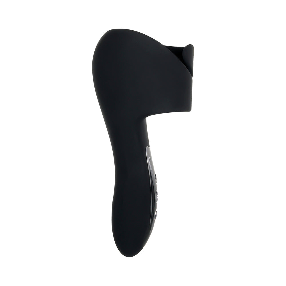Gender X The Embrace Rechargeable Vibrating Pulsing Silicone Masturbator Black - Fantasies Boutique
