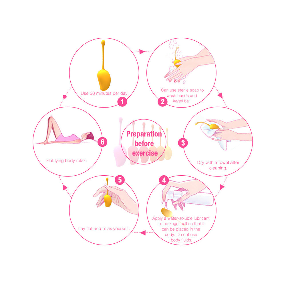 Honey Play Box Mango Tropical Weighted Kegel Ball 6-Piece Exercise Set Assorted Color - Fantasies Boutique