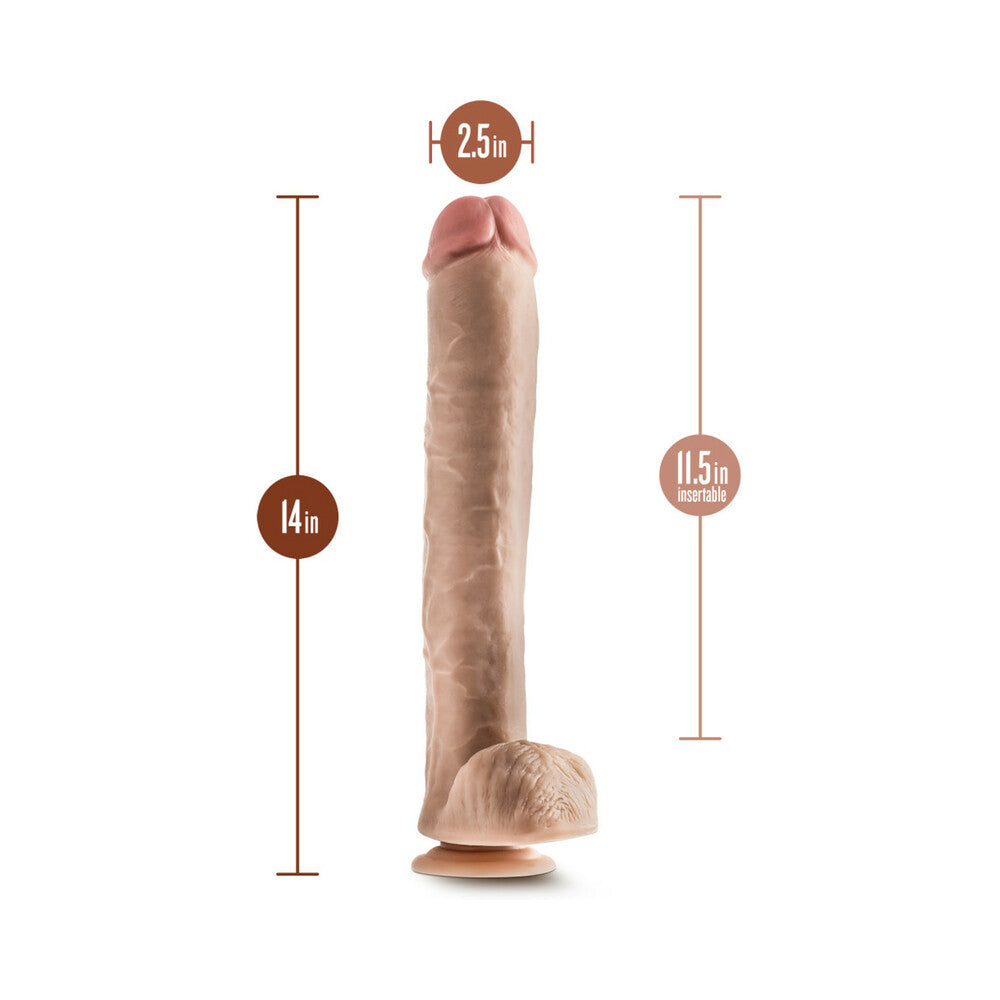 Dr. Skin Dr. Michael 14 in. Dildo with Balls Beige - Fantasies Boutique