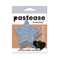 Pastease Everyday Reusable Glittering Silver Star Nipple Pasties
