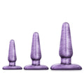 Blush B Yours 3-Piece Anal Trainer Kit Purple Swirl